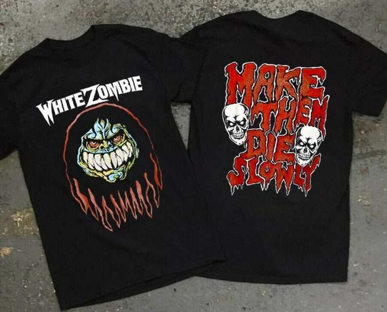 White Zombie Make Them Die Slowly Tour Винтажная Классическая Футболка 1989 года Для Фанатов M