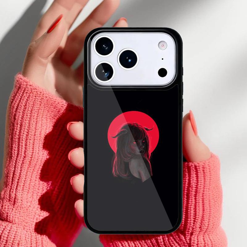 Ästhetisches Teufelsmädchen Bad Girl Handyhülle für iPhone 17 16 15 14 13 Pro Max Rückabdeckung für 12 11 Pro Hülle