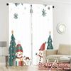 2 Stück, Vorhänge Weihnachtsbäume Schneemänner Rentiere Geschenke Moderne Vorhänge Vielseitige Polyestervorhänge Wärmeisolierung und Raum