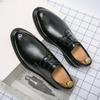 Shoes for Men Leather Business Dress All-Match Lace-up Casual Man Formal Wedding Shock-Absorbing Wear-Resistant Footwear Loafers