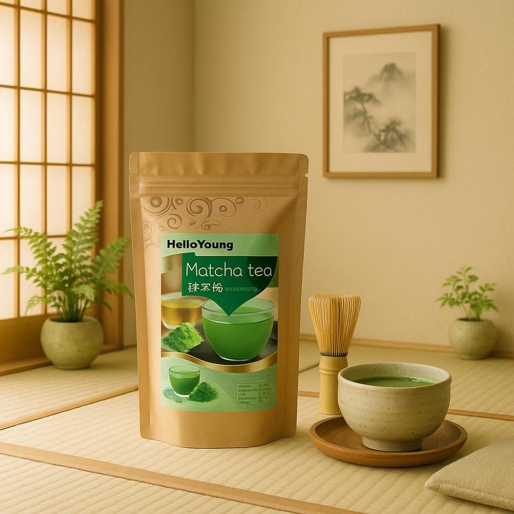 100g Japanese Matcha Green Tea Powder - Natural Organic Slimming Tea Rich in Antioxidants for Smoothies Baking Wellness