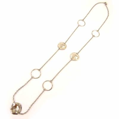 [L2140] - Silver 'Choréographie' Steel Long Necklace