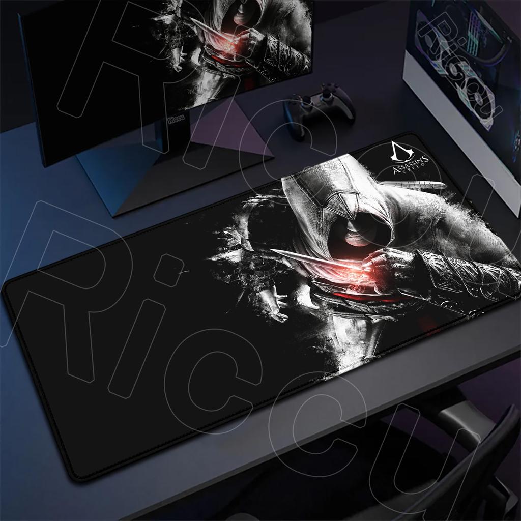 Großes Laptop Gaming Rutschfestes Erweitertes Mauspadd XXL A-Assassin S -Creed E-Sport Geschwindigkeits Tastatur Teppich Student Schreiben Weiches Polster