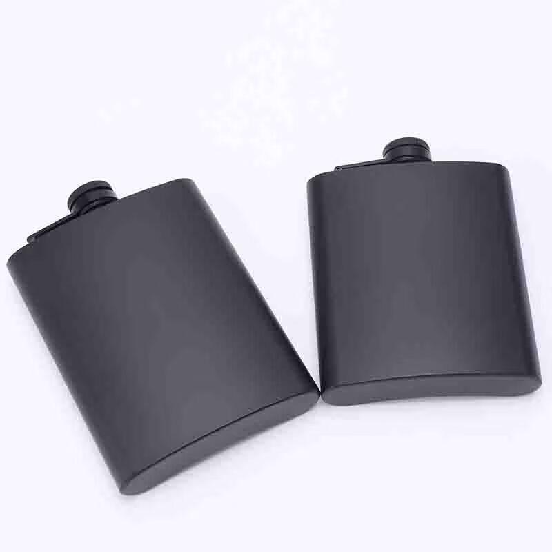 Matte Black Stainless Steel Portable Outdoor Flasks, 12oz 3-Pack