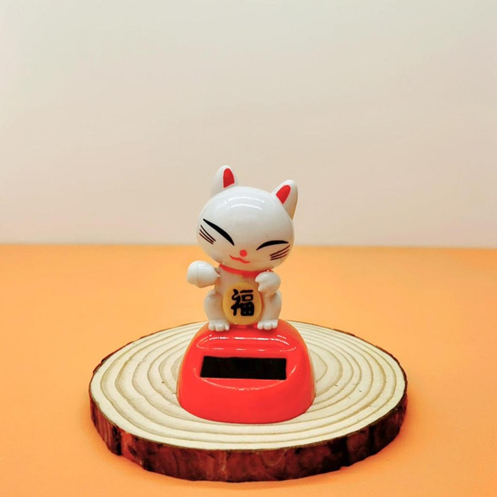 Swinging Cat Figurine Ornaments, Shaking Head Cat For Car, Dashboard Dancing Toy, Bobblehead, 1.97x3.15