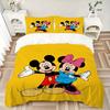 3pcs Mickey Mouse Minnie Mouse Bedding Set, Includes Quilt Cover and Pillowcases, Suitable for All Seasons, Machine Washable, Ideal Gift for