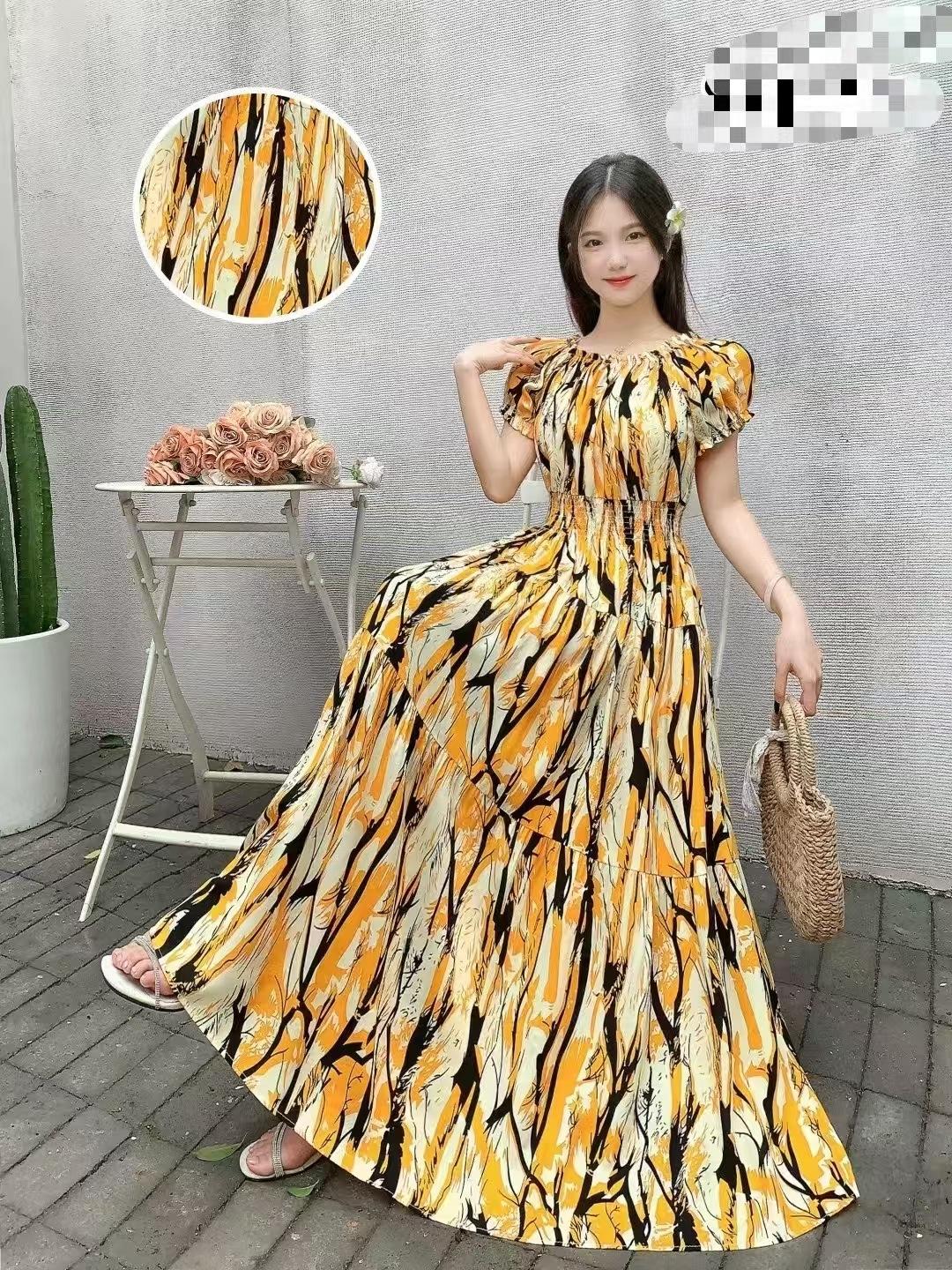 

Off-Shoulder One-Neck Cotton Silk Dress Children s Summer Dress Bohemian Island Vacation Dress Travel Beach Dress one size fits all