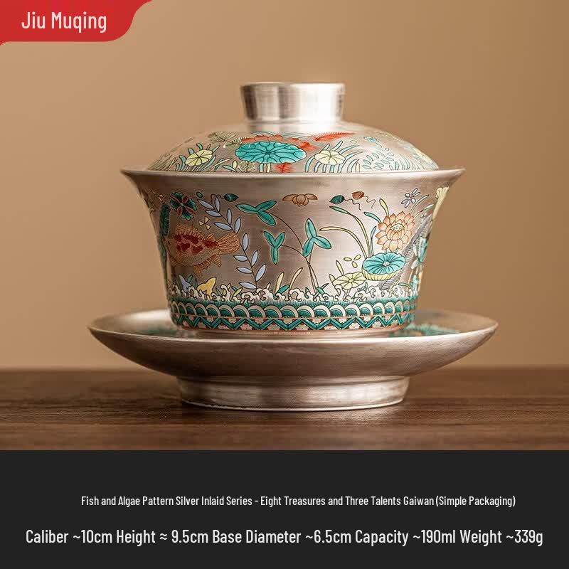 Jiumuqing Flowing Silver Kung Fu Tea Gaiwan