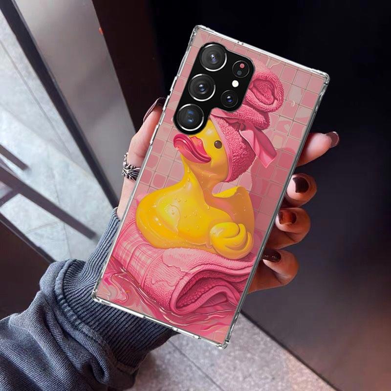 Rubber Ducks Swimming Pool Phone Case For Samsung Galaxy S23 S24 S25 Edge S26 Ultra S22 + S21 Plus S20 FE Cover Silicone Print S