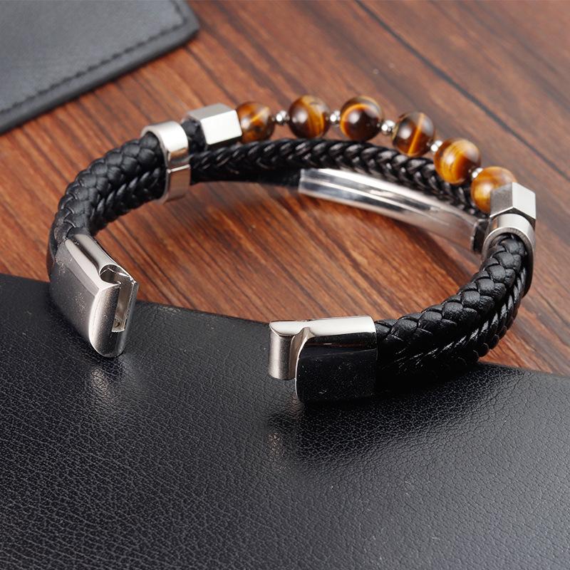 Dames Leren Armband Gevlochten Dames Leren Armband Gevlochten