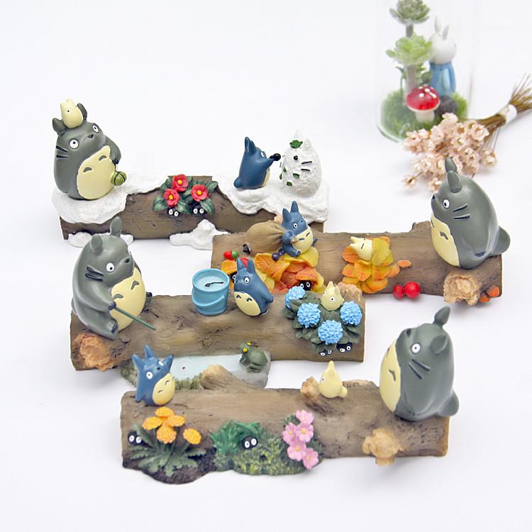 Totoro Seasons Four Scene Model Ornament For Microscopic Decor Landscape