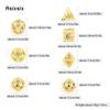 7 Pcs Yellow Blue Gear Wheel Metal Dice Hollow Metal Polyhedral Dice Set Suitable for Role-Playing RPG  Board Game Card Game