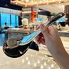 Stainless Steel Spoon Korean Long Handle Tableware Thicken Stirring Ice Spoon Meal Spoon Household Dinner Spoon