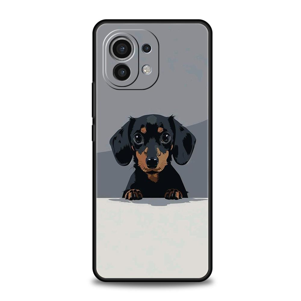 

Dachshund Sausage Dog Phone Case for Xiaomi Poco F6 F5 F4 F3 X6 X5 X4 X3 NFC M5 M4 M3 C51 C50 C55 GT 5G Soft TPU Cover Capas Bag Poco X3 Pro