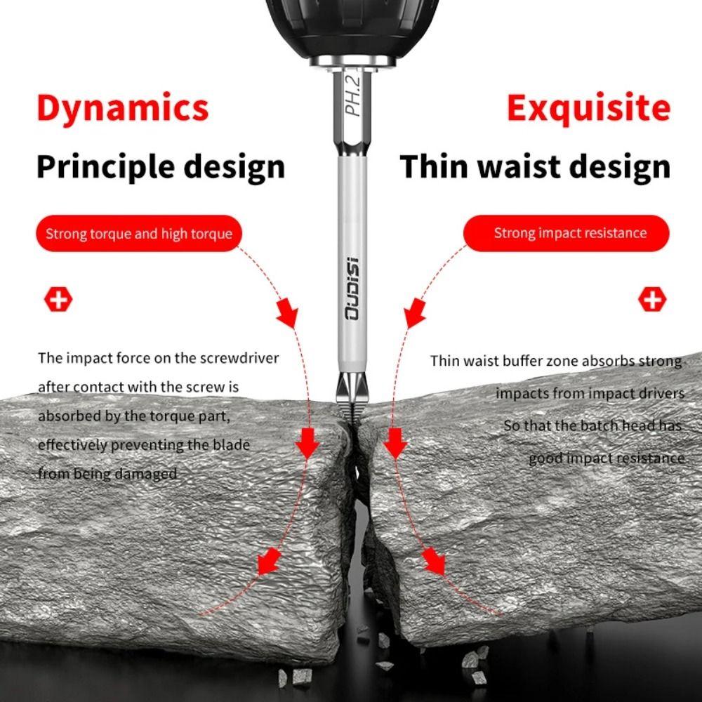 1/7pcs Magnetic Batch Head Anti Non-slip PH2 Screwdriver Bits 25-150mm Cross Bit  Disassembly Tool