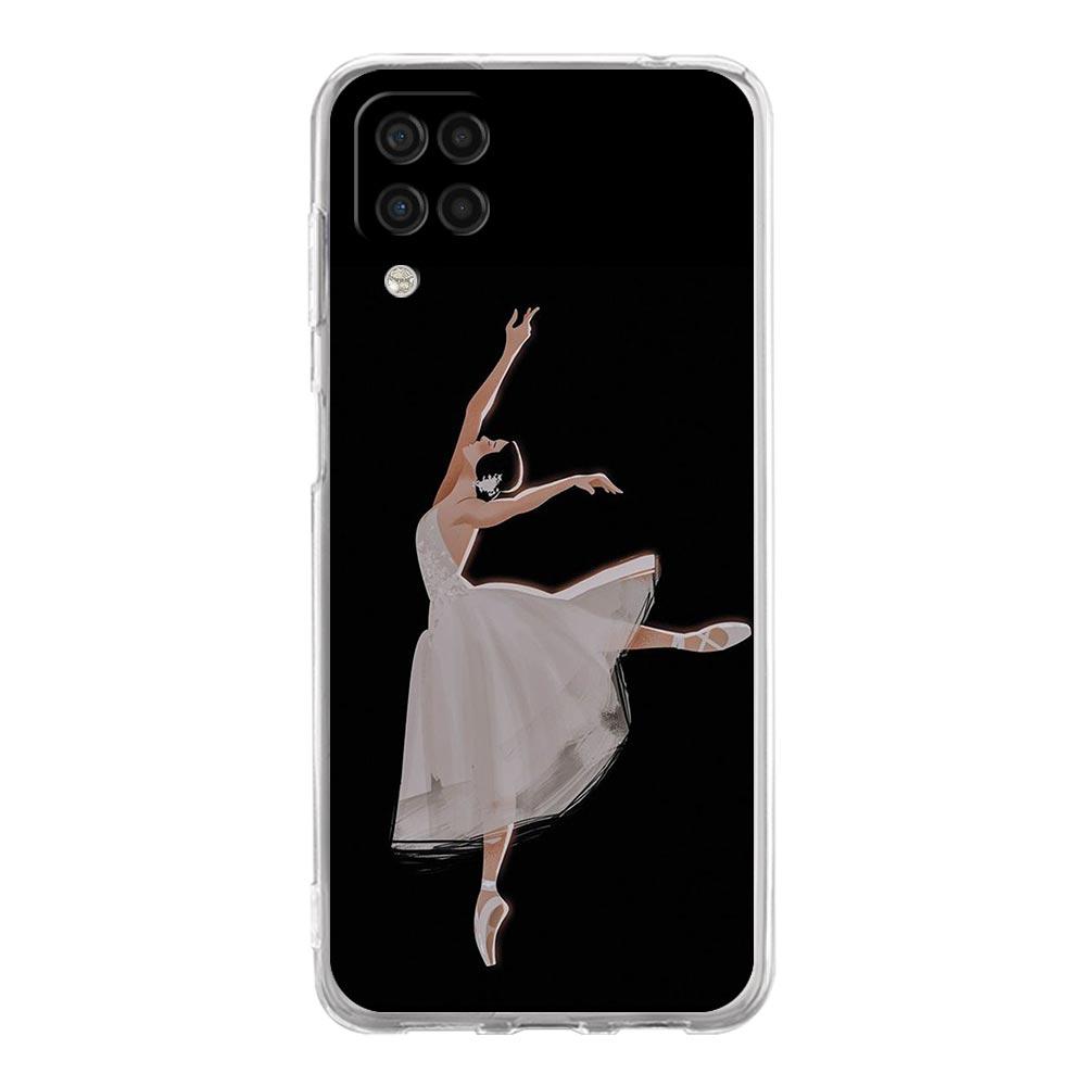 Simple Swan Dance Ballet Clear Phone Case For Samsung A51 A71 A21S A12 A11 A31 A41 A03S A22 A13 A33 A73 A53 A52 A32 5G A23 Cover