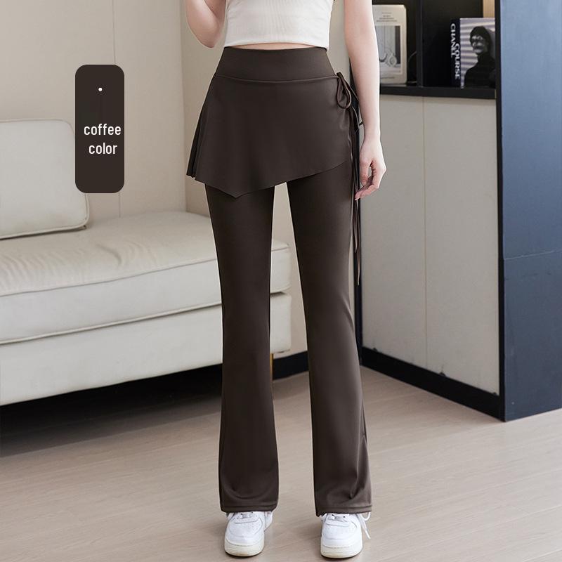 Spring & Summer Micro-Flare Skirt Pants: Slimming, Breathable, Hip-Covering, Leg-Lengthening Yoga & Sports Wear