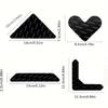 Traceless Anti-slip Carpet Stickers: Washable, Strong Adhesion, No Residue, Various Sizes, Trapezoidal & L-shaped