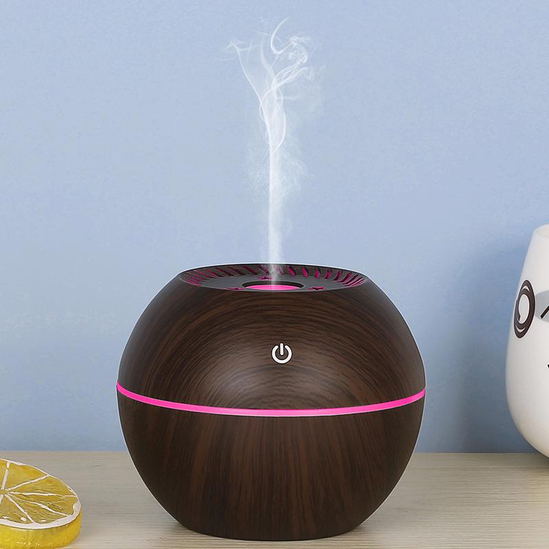 Creative USB Fog & Wood Grain Aromatherapy Humidifier with Custom Logo Option