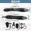 BULLSPANN Bicycle Fenders, Mountain Bike Mudguards, Compatible with 24-27.5 Inch Bikes, Front and Rear Set, Black and Gray