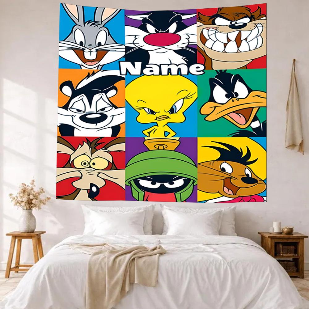 Warner Custom Your Name Wall Decor Tapestry Art For Pet Memorial Birthdaywedding Party Backdrop Family Gift
