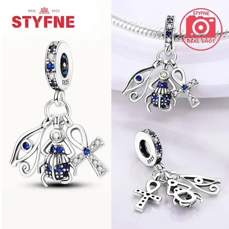 Copper Charms Religion Heart Lucky Eye Cross Beads Fit Originalbracelet For Women Fine Jewelry Gift