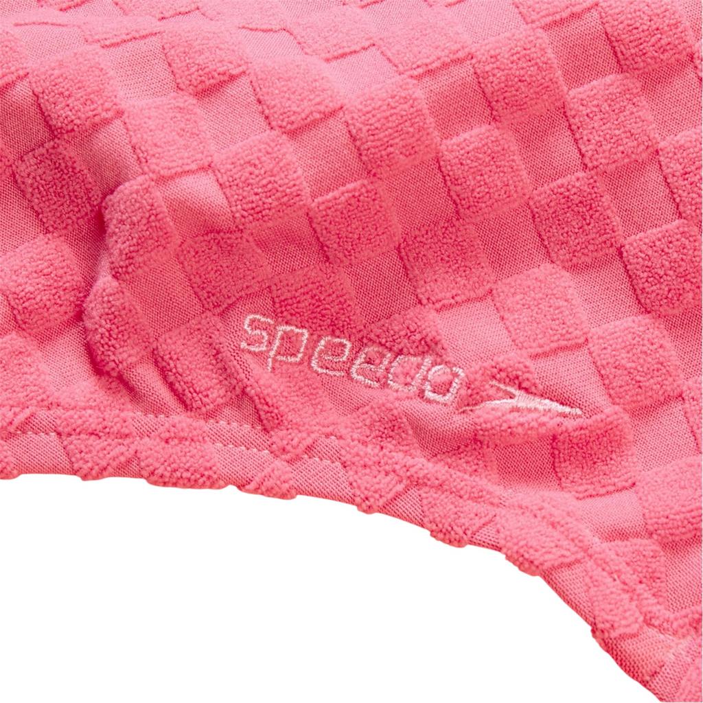 Speedo Womens/Ladies Checkerboard Textured Cut Out One Piece Swimsuit