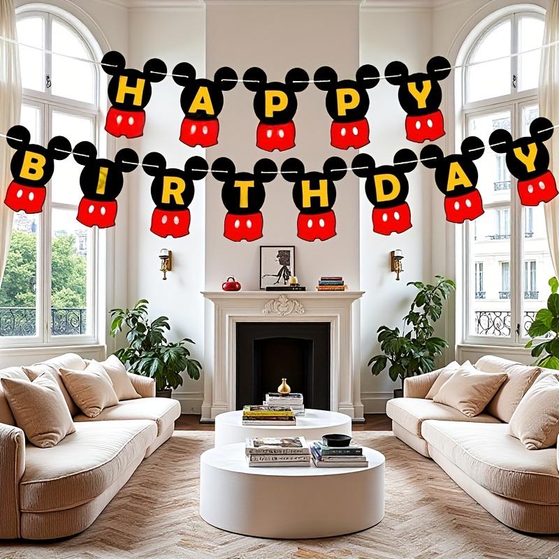 13 pezzi di striscioni a tema Disney Topolino per festa di compleanno per bambini, sfondo fotografico e atmosfera di celebrazione