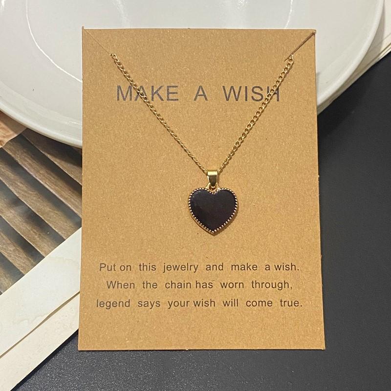 Jewelry Set for Girl Women Cute Romantic Love Heart Necklace Earrings Set Fashion Neck Jewelry