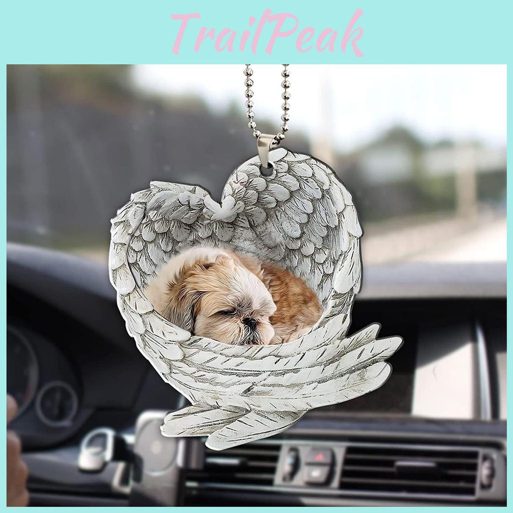 Creative Acrylic Angel Wing Car Hanging Ornament For Home And Holiday Decoration