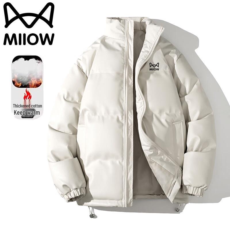 

Mao Ren Men s Trendy Winter PU Leather Padded Jacket S