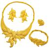 2026 Middle East Dubai Women's Alloy Necklace Earrings Ring Bracelet Wedding Accessories Four-piece Jewelry Set