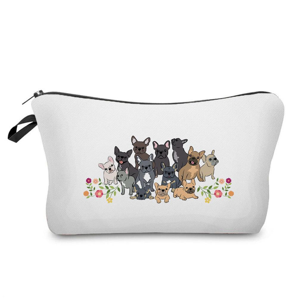 Women Dog Print Cosmetic Bag Toiletries Organize Travel Storage Case  6402