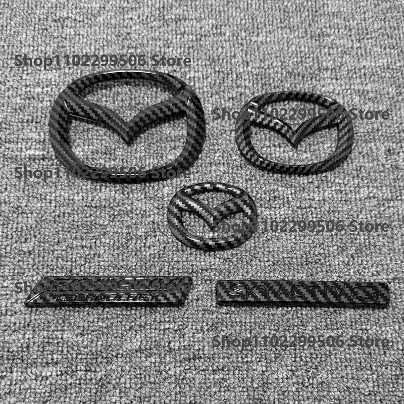 ABS Car Front Trunk Emblem for Mazda MX5 NC ND Logo Steering Wheel Badge 3D Body Replaced Sticker Rear Tail Refitting Decoration