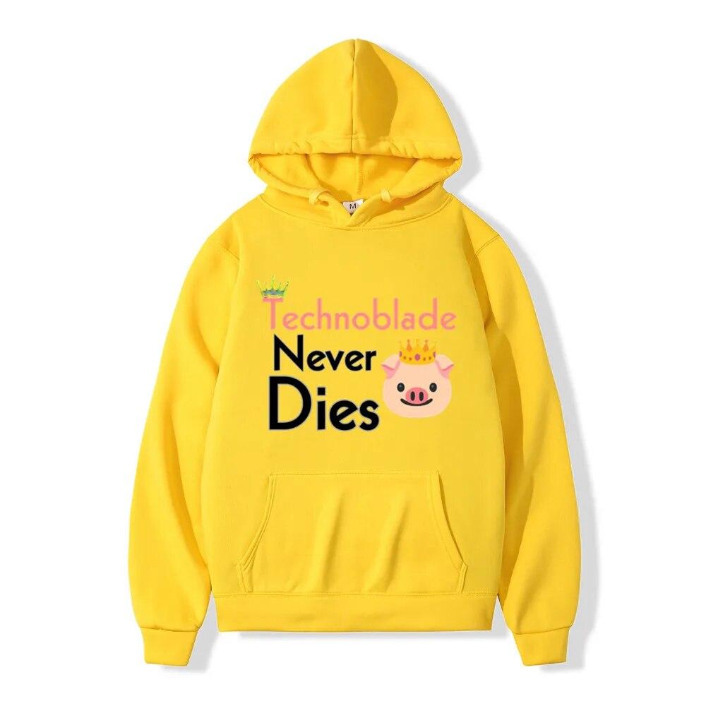Streetwear Technoblade Miss You Unisex של קפוצ'ונים סווטשירט צמר חורף נשים קז'ואל היפ הופ סוודר Harajuku Hoody בגדי גברים