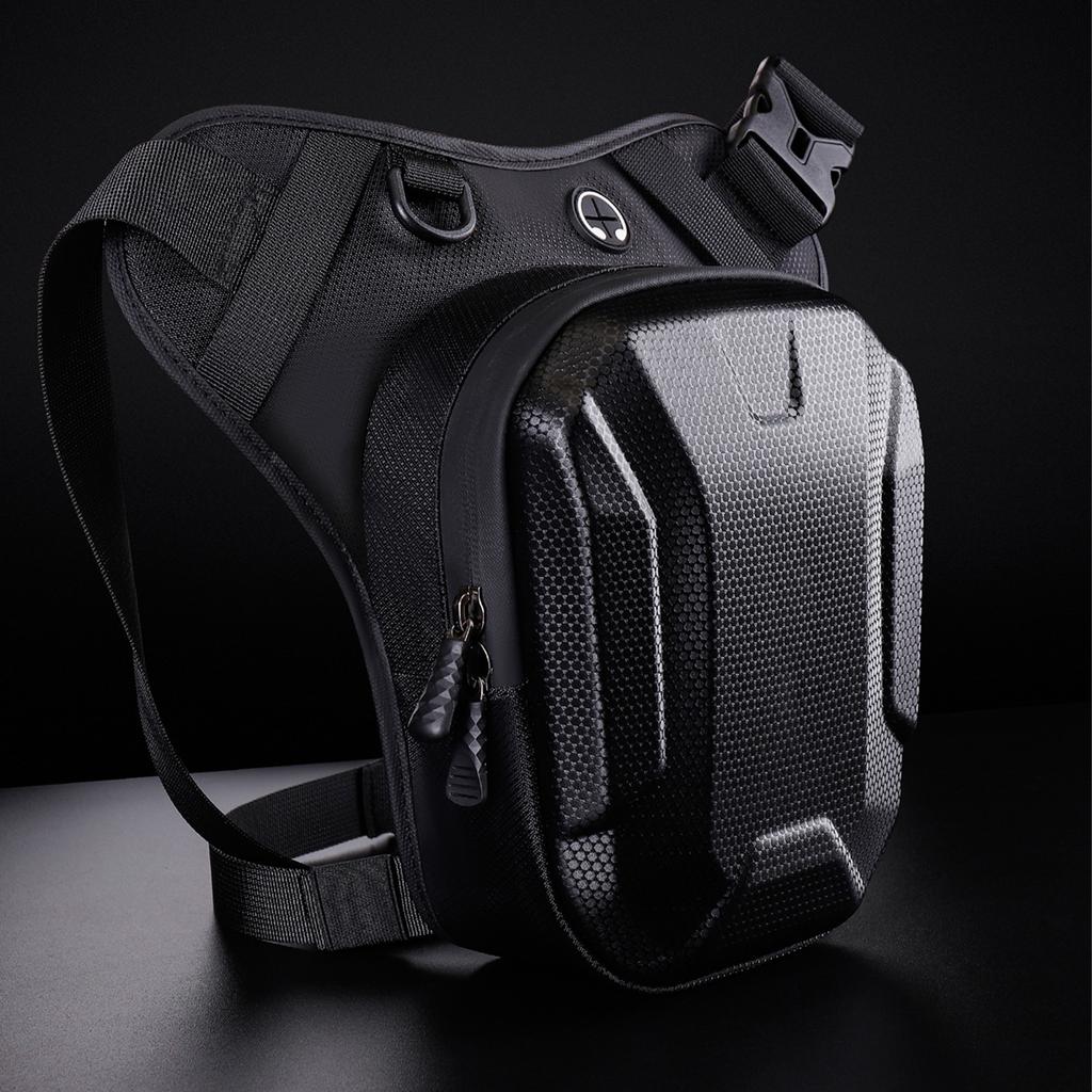 Motorcycle Leg Bag for Riding Hardshell Rainproof Reflective Waist Bag Sports Sling Bag Knight Motor