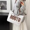 Winter Plush Underarm Women's Bag Large Capacity Alphabet Handbag College Student Make-up Commuter Shoulder Bag