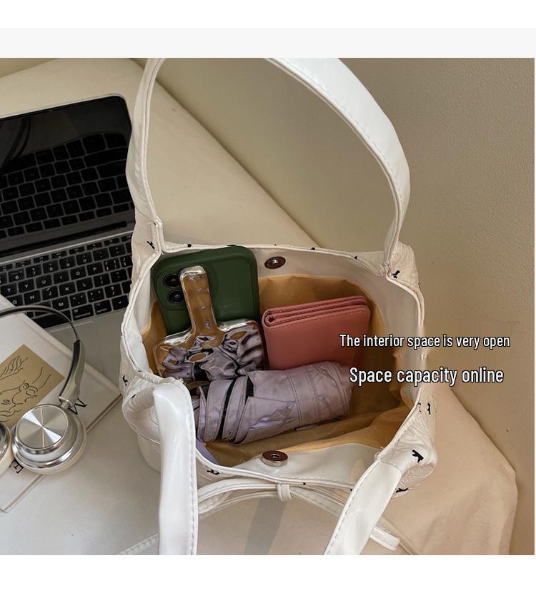 Korean Style Bow Underarm Handbag - 2025 Fashionable Women's Casual Shoulder Bag