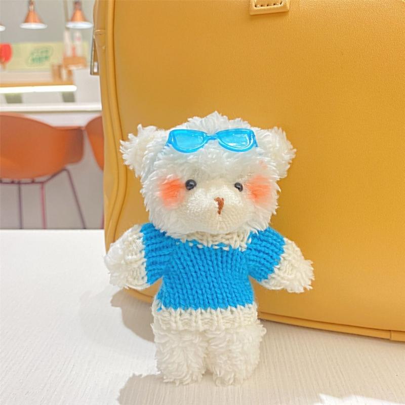 Bag Pendant Cute Backpack Pendant Plush Dolls Keychains Plush Material for Keys