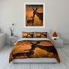 Deer Themed Decor Set Soft Skin-Friendly Bedding Set Includes 1 Duvet Cover And 2 Pillowcase Gift