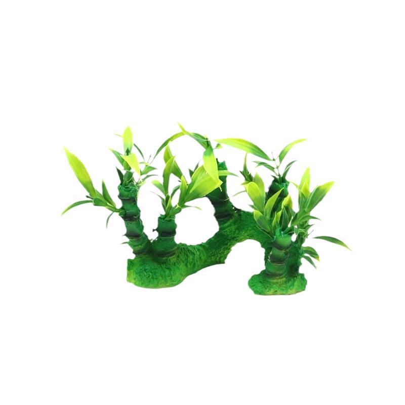 Künstliches Aquarium Dekorativ Aquarien Bambus Pflanzen Simulation Wasserpflanzen Ornament Aquarium Dekoration Zubehör Geschenk