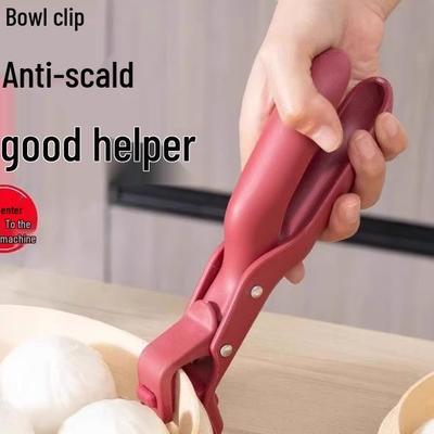 Silicone Anti-Scald Kitchen Tongs for Bowls, Plates, Pots, and Microwaves