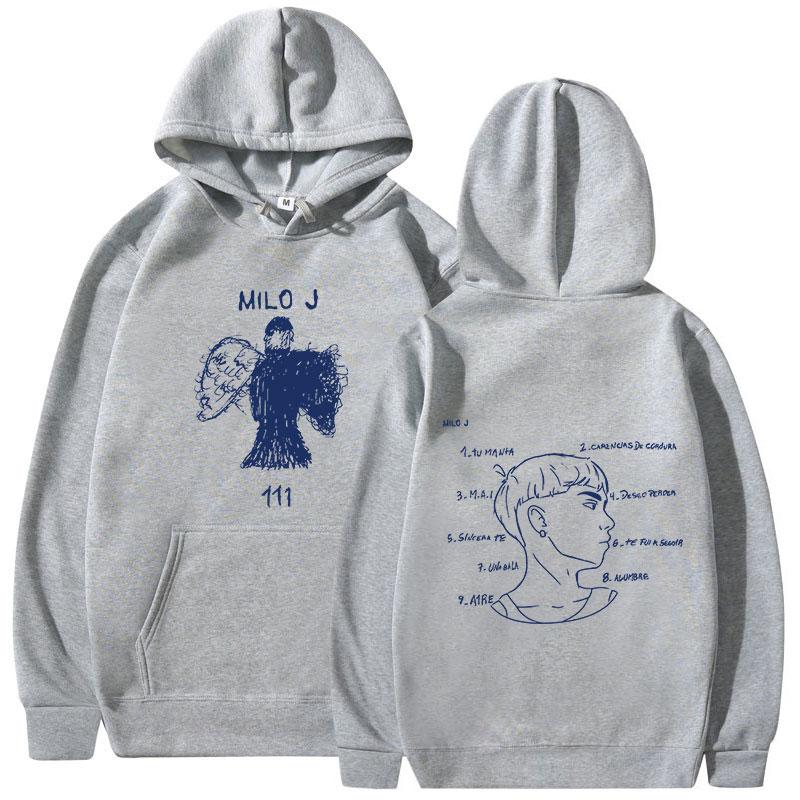 Milo J Hoodies 111 Music Album Hooded Sweatshirts Men Women Fashion Hip Hop Vintage Long Sleeve Pullovers Fans Gift Streetwear