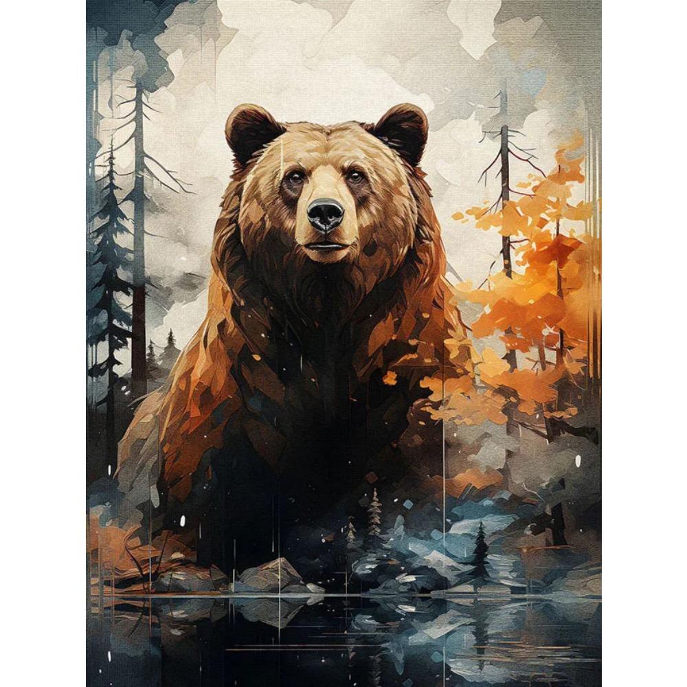 Diamond Painting Full Drill Watercolor Animal Round Diamond Painting Cartoon Scene Cat Diy Diamond Mosaic Painting Home Decoration