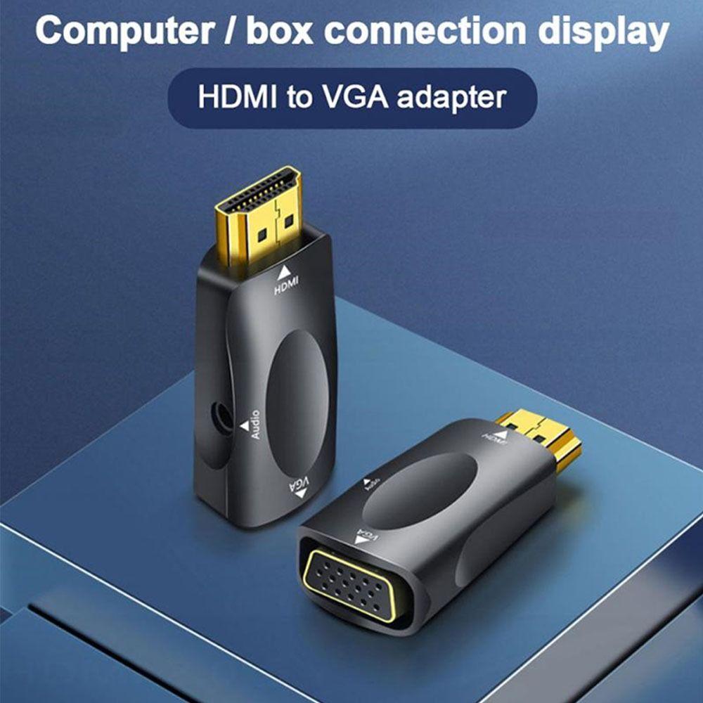 

Пластиковый аудиокабель конвертер HD Female в VGA Male HDMI-совместимый адаптер VGA адаптер конвертер