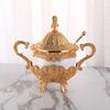 Condiment Pot for Restaurant And Hotel Seasoning Jar with Lid Spoon, European Style Metal Small Spice Coffee Bar Container, Decorative Sugar