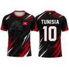 New Tunisia Flag Print Football Jersey Men's Sports Quick-drying And Breathable Football