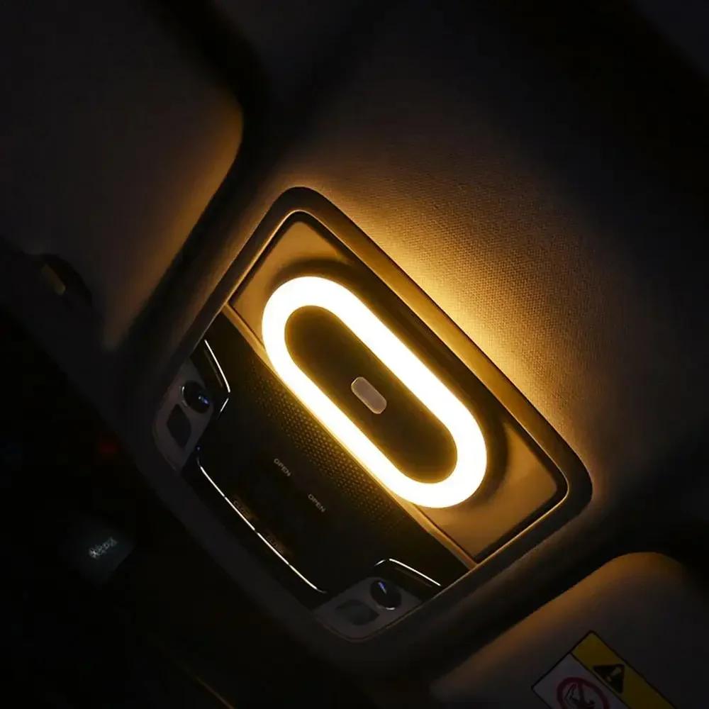 

Car Interior Lights Indoor Car Lighting Ceiling Lamp Night Touch Light Hand Reading Light Car Roof Lighting Reading Lamp Blue and yellow