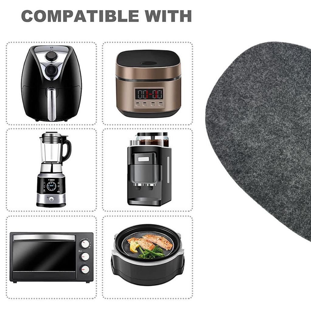 Oval Slow Cooker Heat Resistant Mat Fits 6-8 Quart Slower Cooker Pad Non-slip for Kitchen Table Countertop Protector Mat