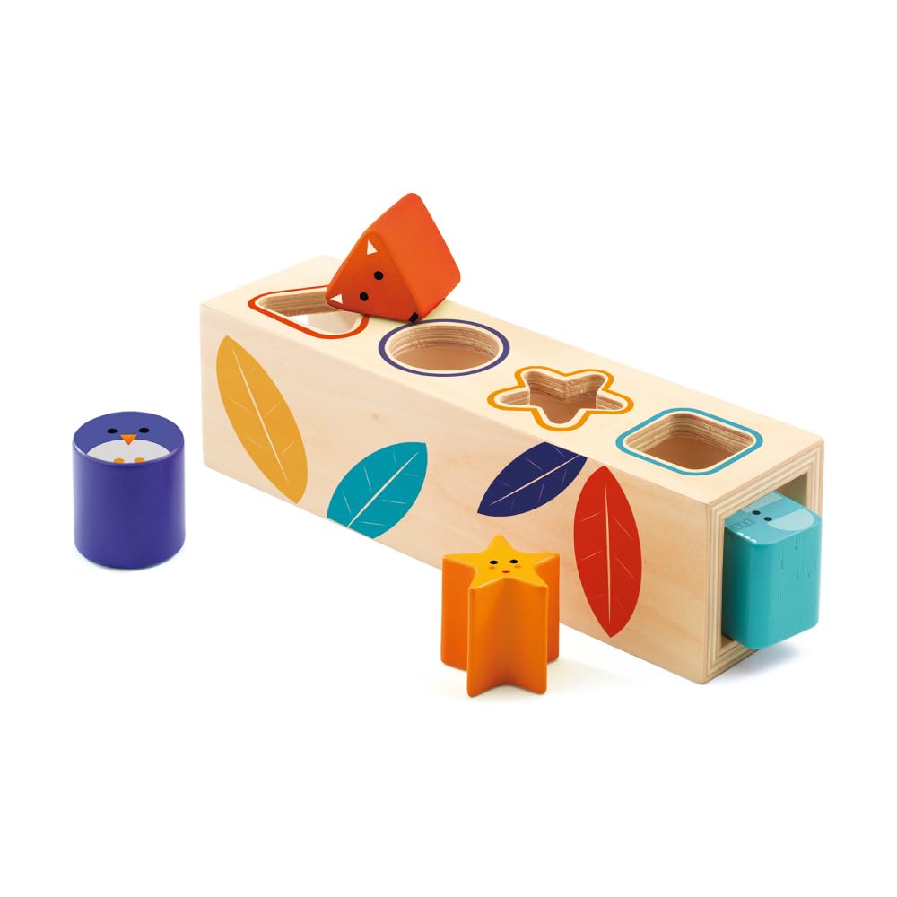 

DJECO Jeco Boite Basic Wooden 3D Educational Montessori Ages and Boys and Baby Sports Long Autumn Nights Puzzle, Shape-Matching Puzzle, Toy, Style, 1,